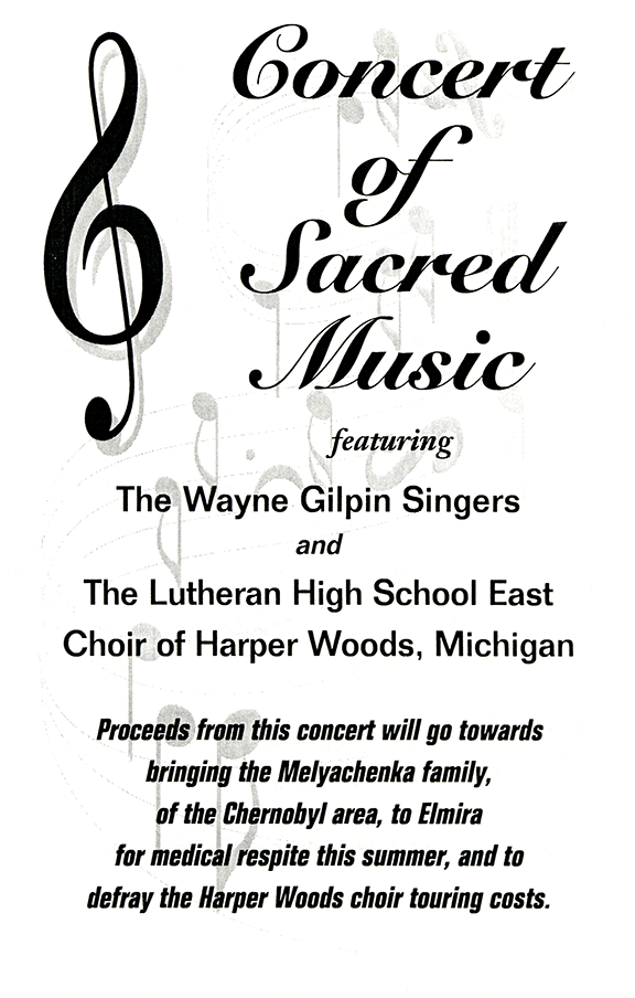 The Wayne Gilpin SINGERS Concert of Sacred Music