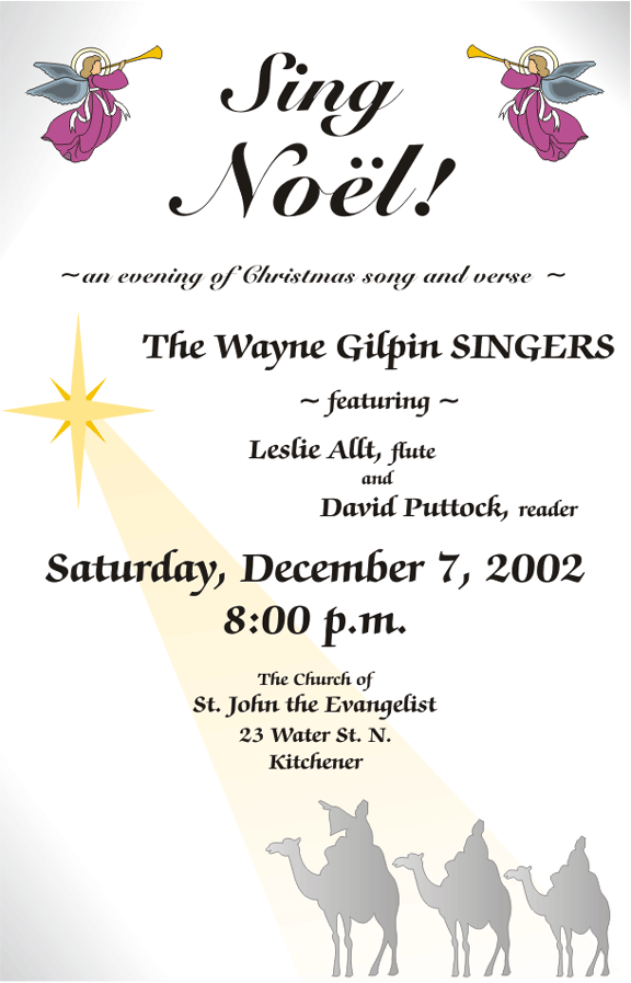 The Wayne Gilpin SINGERS Sing Noel!