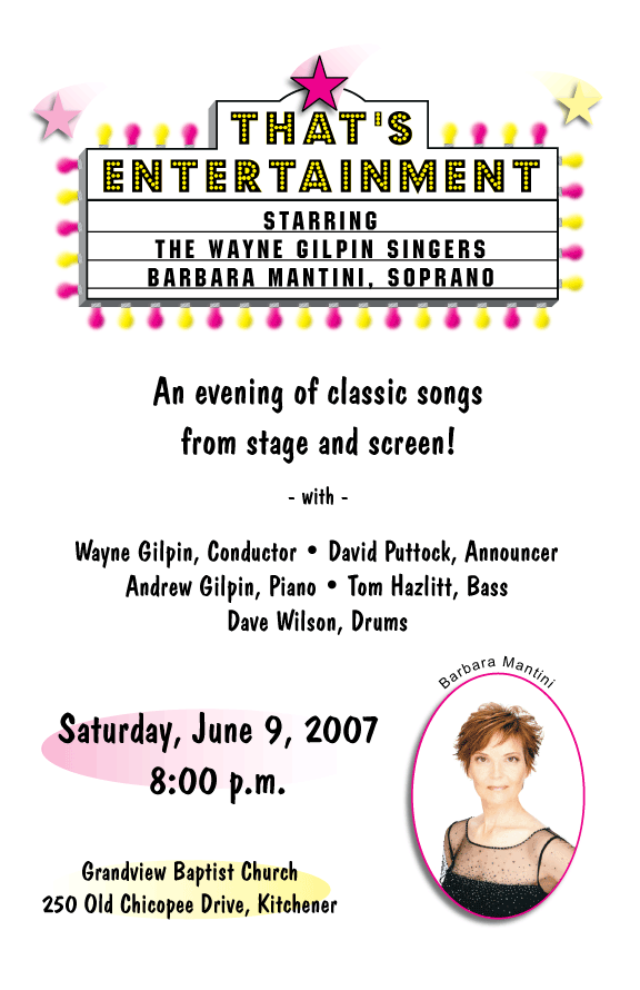 The Wayne Gilpin SINGERS That's Entertainment
