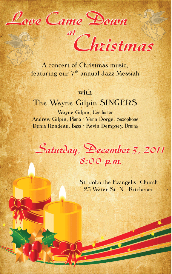 The Wayne Gilpin SINGERS Love Came Down at Christmas