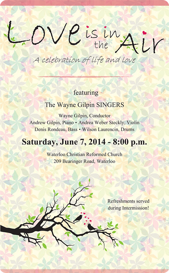 The Wayne Gilpin SINGERS Love is in the Air